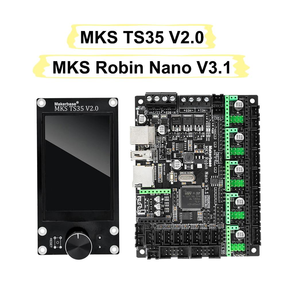 Makerbase MKS Robin Nano V3.1 , Eagle 32 Ʈ, 168Mhz F407  , MKS TS35 V2 TFT ġ ũ, USB 3D 